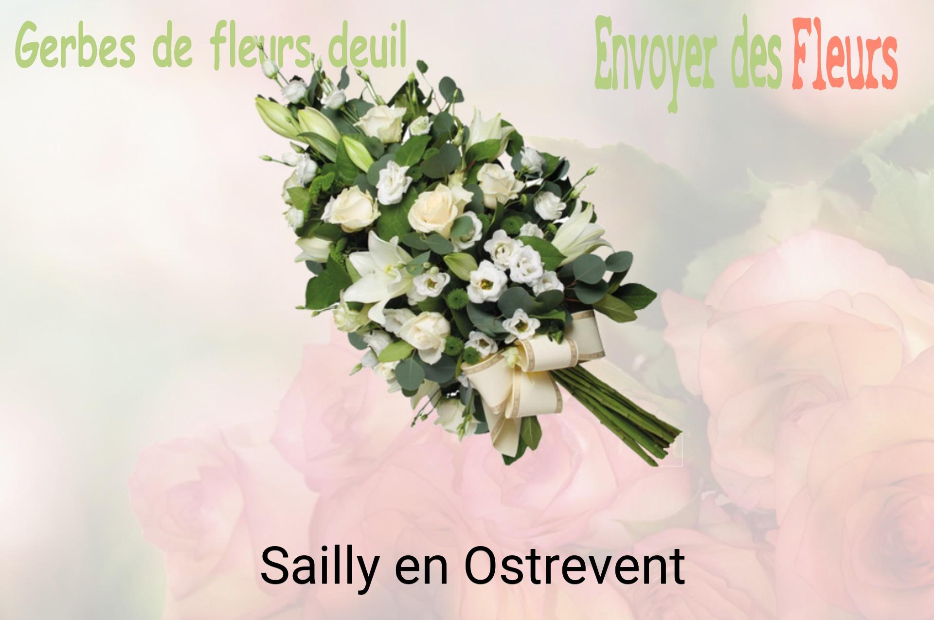 Gerbe de fleurs de deuil livrée à Sailly-en-Ostrevent